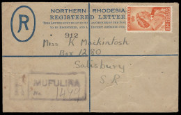 Northern Rhodesia 1938 KGVI Registered Letter From Mufulira - Rhodésie Du Nord (...-1963)