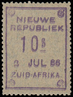 New Republic 1886 10/- Double Impression, Rare - Neue Republik (1886-1887)