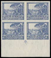 South Africa 1940 3d Umbrella Tree Imperf Arrow Block - Zonder Classificatie