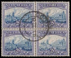 South Africa 1933 2d Blue & Violet VF/U Block, Key Stamp - Zonder Classificatie