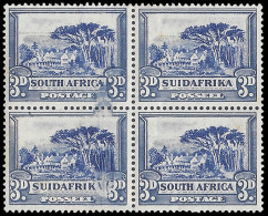 South Africa 1930 3d Solvent Smudge Print Block - Zonder Classificatie