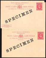 Transvaal 1902 KEVII 1d Reply Cards Specimen - Transvaal (1870-1909)