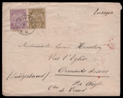 Transvaal 1891 Vurtheim 5d Franking Klipdam To Switzerland - Transvaal (1870-1909)