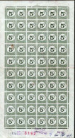 Swaziland Postage Due 1961 5c Imperf Colour Proof Sheet - Swasiland (...-1967)