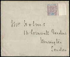 Zululand 1896 Government Stationery Envelope At 2Â½d Rate To UK - Zululand (1888-1902)