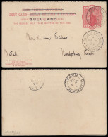 Zululand 1895 QV 1d Reply Paid Card From Eshowe - Zoulouland (1888-1902)