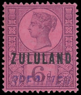 Zululand 1888-93 6d Specimen Type NA1 - Zoulouland (1888-1902)