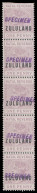 Zululand 1891 1d Postal Fiscal Handstamped Specimen Strip - Zululand (1888-1902)