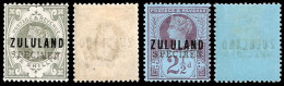 Zululand 1888 2½d & 1/- GB9 Somerset House Specimens - Zululand (1888-1902)