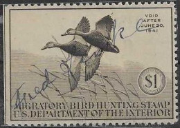 US RW7 Used Duck Stamp From 1940 - Duck Stamps