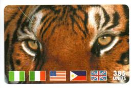 Tigre Animal Félin Carte Prépayée Espagne 385 Unités  Card  (D 1025) - Telefonica