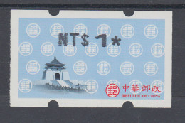 China Taiwan Nagler-ATM , Dauerausgabe Stern 5-strahlig  Mi.-Nr. 3.1  ** - Distribuidores