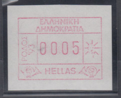 Griechenland: Frama-ATM Sonderausgabe RHODOS `93 Y-Papier, Mi.-Nr.13 Y ** - Timbres De Distributeurs [ATM]