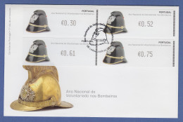 Portugal 2008 ATM Feuerwehr-Helm Monétel Mi.-Nr. 63 Satz 30-52-61-75 Auf FDC - Timbres De Distributeurs [ATM]