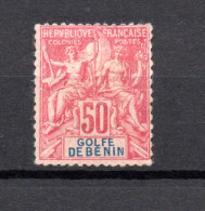 Benin (France) 1893 Old 50 C. Sage Stamp (Michel 27) Unused/MLH - Gebruikt