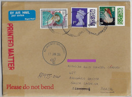 Great Britain 2023 Airmail Cover North Yorkshire To Brazil Misdirecting To Jacinto Machado Due To Wrong Zip Code 3 Stamp - Unclassified