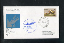 "AUSTRALIEN" 1974, Erstflugbrief LH 691 Mit DC 10 "Sydney-Frankfurt" (60053) - Lettres & Documents