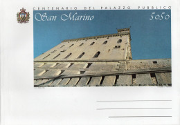 REPUBBLICA DI SAN MARINO 1994 - CENTENARIO DEL PALAZZO PUBBLICO - Ganzsachen