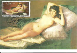 Carte Maximum - Bulgarie - Bulgaria - Francisco De Goya - Maja Nua - Nude Maja - Lettres & Documents