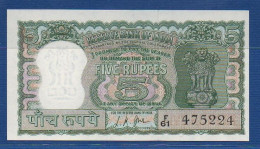 INDIA - P. 54b – 5 Rupees ND, UNC,  Serie F61 475224 - Signature: L. K. Jha (1967-1970) - Inde
