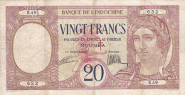 20 Francs France Libre ! Overprint !  R - Nouvelles-Hébrides