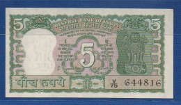 INDIA - P. 56a – 5 Rupees ND, UNC-,  Serie V75 644816 - S. Jagannathan (1970) Without Plate Letter - Inde