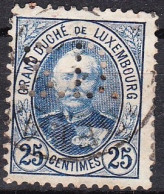 1891 PERFIN S.D.  In Freimarke Grossherzog Adolf 25 C  Blau Michel 60 B. See Scan ! - Varietà & Curiosità