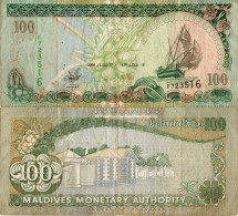 Maldives / 100 Rufiyaa / 2000 / P-22(b) / VF - Maldives