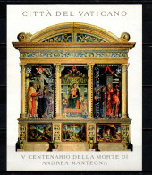 VATICANO - 2006 - 5° CENTENARIO DELLA MORTE DI ANDREA MANTEGNA - FOGLIETTO - SOUVENIR SHEET - MNH - Unused Stamps