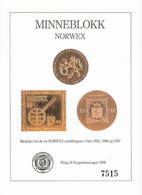 Norway Norge 1998 Souvenir Bloc Medals For Norwex Exhibitions, Mint - Briefe U. Dokumente