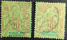 47 X2 Ex. Type Groupe Nouvelle Calédonie - Used Stamps