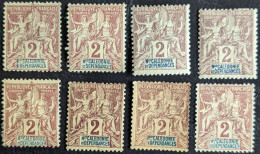 42 X8 Type Groupe Nouvelle Calédonie - Unused Stamps
