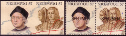 Tonga Niuafo'ou 1992 Cromalin Proof Pair + Specimen - Columbus & King And Queen Of Spain - 4 Exist - Cristoforo Colombo