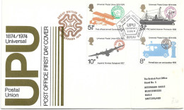 First Day Cover - Postal Union, 1971, England To Switzerland, N°870 - 1971-1980 Em. Décimales