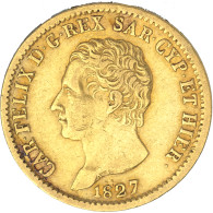 Italie-Royaume De Sardaigne-20 Lire Charles-Félix 1827 Turin - Piemonte-Sardinië- Italiaanse Savoie