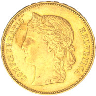 Suisse- 20 Francs Confédération Helvétique 1892 Berne - 20 Franken (oro)