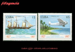 CUBA MINT. 1997-08 DÍA DEL SELLO CUBANO. ANIVERSARIOS DEL CORREO MARÍTIMO & AÉREO - Ungebraucht