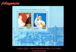 CUBA MINT. 1998-01 VISITA DE JUAN PABLO II A CUBA. HOJA BLOQUE - Ungebraucht