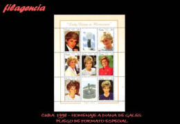 CUBA MINT. 1998-17 HOMENAJE A LADY DIANA. MINIPLIEGO - Ungebraucht