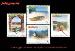 CUBA MINT. 1998-25 TURISMO. HOLGUÍN. LAGARTOS ENDÉMICOS. FAUNA - Ungebraucht