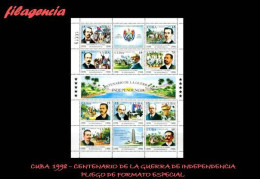 CUBA MINT. 1998-34 CENTENARIO DE LA GUERRA DE INDEPENDENCIA. MINIPLIEGO - Ungebraucht