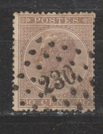 COB 19 Oblitération Losange De Points 230 LIEGE (GUILLEMINS) - 1865-1866 Perfil Izquierdo