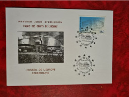 Lettre / Carte 1998 STRASBOURG FDC CONSEIL DE L'EUROPE PALAIS DES DROITS DE L'HOMME - Andere & Zonder Classificatie