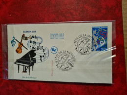 Lettre / Carte 1998 STRASBOURG FETE DE LA MUSIQUE EUROPA - Otros & Sin Clasificación