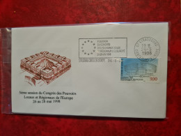 Lettre / Carte 1998 STRASBOURG 5° SESSION DU CONGRES DES POUVOIRS LOCAUX FLAMME - Otros & Sin Clasificación