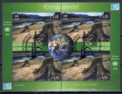 UNO Wien 2008 - Klimawandel, Block 24 (Nr. 559 - 562), Gestempelt / Used - Gebruikt