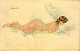 PC ARTIST SIGNED, MEUNIER, EN COSTUME D'EVE, RISQUE, Vintage Postcard (b51691) - Meunier, S.