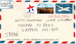 74969 - USA - 2002 - 7¢ GALpUmschl M ZusFrankatur PALATINE -> TOYOHIRA (Japan), M "Nachtraeglich Entwertet"-Stpl - Cartas & Documentos