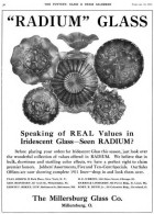 Radium Glass Millersburg Glass Advertising 1911 (Photo) - Objetos
