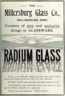 Radium Glass The Millersburg Glass Glassware Advertising 1910 (Photo) - Objects